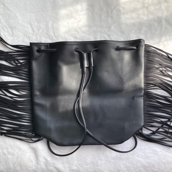 NWT Black Victoria Secret Backpack with Fringe main image 13